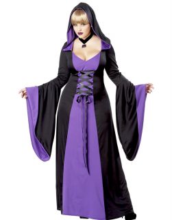   Purple Hooded Robe Wicked Witch Halloween Plus Size Costume 2XL 3XL