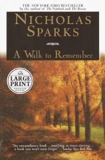 Walk to Remember by Nicholas Sparks 2000, Paperback, Large Type 