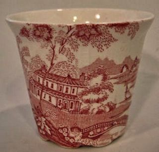 SMALL TUMBLER   TONQUIN  CLARICE CLIFF. RED WHITE (CL009)