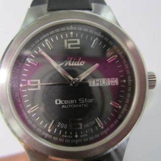 MIDO OCEAN STAR MENS WATCH AUTOMATIC SAPPHIRE STAINLES RUBBER 