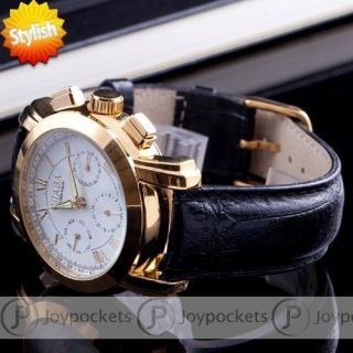   GOLDEN 3 Sub dial Men Style Automatic Mechanical Wrist Watch DATE DAY