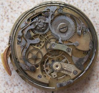   Repeater & Chronograph Pocket Watch movement and enamel dial 59 mm