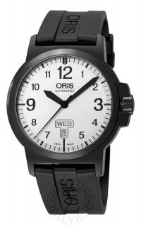 Oris Mens BC3 Advanced Day Date Rubber Strap Automatic Watch 