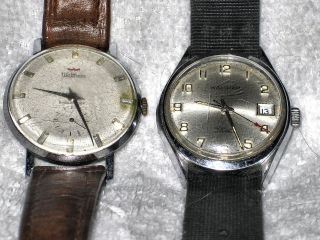 Waltham Incabloc Shock Proof Mechanical Swiss Wristwatches Date 17J 