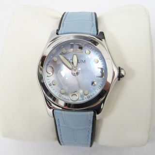 Corum Womens Bubble Watch Baby Blue Mother of Pearl Face Ref # 39.150 