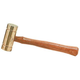 Tool 71733 Brass Hammer, 32 oz, Non Sparking, with Wooden Handle