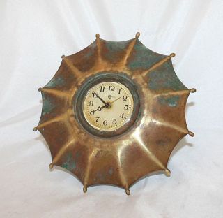 Antique Bronze Junghans Clock Umbrella Germany c1920