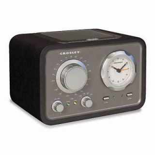 Crosley Audiophile Duet Clock AM/FM Radio Alarm Analog Dial 