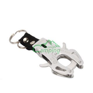 1x Tiger Hook Tool With Ring Carabiner Clip Hiking Climbing Tool
