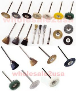 24 Boat Mechanic Parts Cleaning Wire Brushes for Dremel