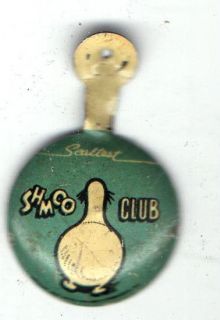   Club Badge SEALEST Dairy LIL ABNER Character pin button tab Green