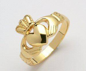 Solid Gold Claddagh Ring 9ct from Ireland direct to USA in 7days 