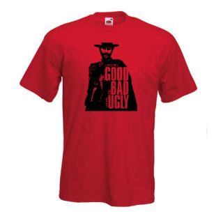   BAD AND THE UGLY CLINT EASTWOOD SPAGHETTI WESTERN MOVIE T SHIRT TOP