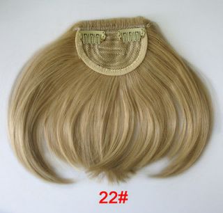 Clip on girls gift bang fringe Hair golden blonde #22 Fashion 35g 