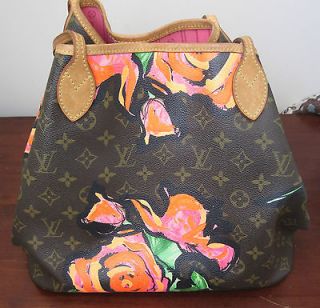 Authentic Louis Vuitton Stephen Sprouse Roses Neverfull Monogram 
