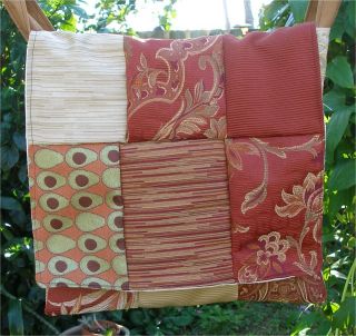 PATCHWORK MARKET shopping tote recycle OOAK BOOK BAG reclaimed fabric