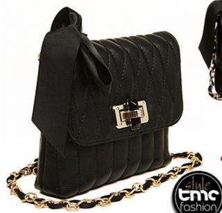 Retro Womens Girls Blacks PU Leather Handbag Clutch Coach Evening Bag 