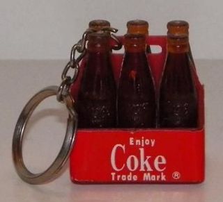 Mini Brown Plastic Coca Cola Bottles Six Pack