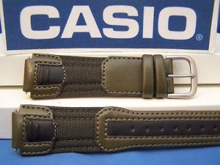 Casio Watch Band AQF 100 WB 3 Green/Black Cloth/Leather Strap For Tide 