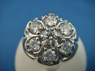   CARAT MENS DIAMOND CLASSIC CLUSTER RING LARGE SIZE SOLID GOLD