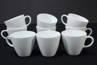   Corning USA Restaurant Ware Set of 9 Tea Coffee Cups Ivory White