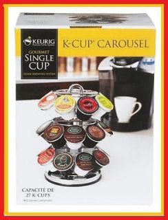 NEW Keurig K Cup Coffee Carousel Holds 27 K Cups Lazy Susan Spinning 