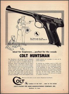 1957 COLT Huntsman PISTOL AD Collectible Firearms Advertising