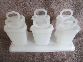   ICE TUPS Vintage SHEER Original POPSICLE maker Cups SET ~ Complete