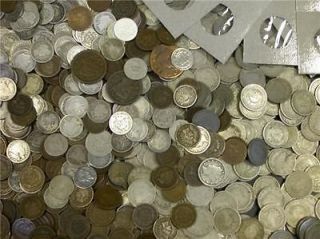 COIN PICKERS SPECIAL, . $25 LOT OF MIXED COINS 100 YEARS OLD OR OLDER