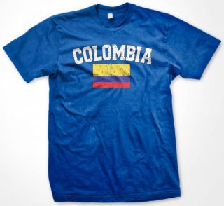 Colombia Country Flag Mens T Shirt Colombian Soccer