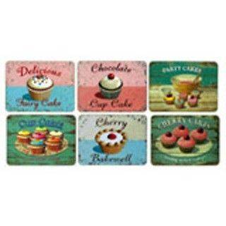   Melamine Melamine Table Mats Fairy Cup Cakes Placemats   Set of 6