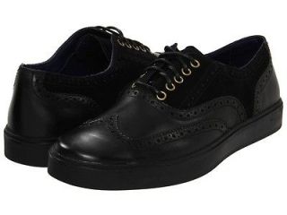 Cole Haan Leather & Suede Wingtip Sneakers US 10 Black Bergen Casual 