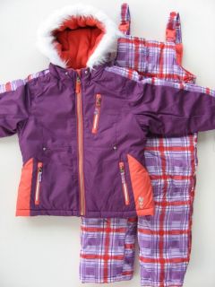   6X Girls London Fog Snowsuit ski outfit with bib snow pants $95RV