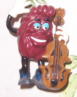   The California Raisin PVC Figure Collectible Toy Bass Player ~ Calrab