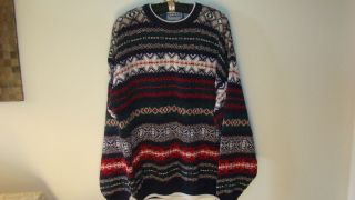 VINTAGE BILL COSBY UGLY COTTON TRADERS PULLOVER 80S SWEATER SZ L