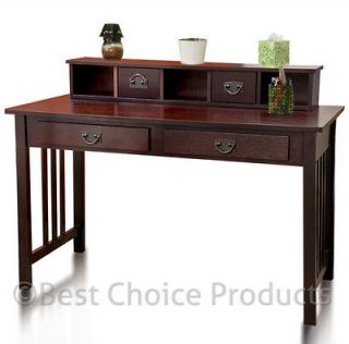   Mission Espresso Home Office Computer Desk Solid Wood Construction