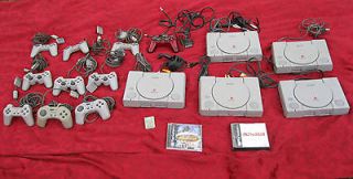 17 PC Lot Vintage Sony Playstation 5 Console SCHP 10 Controller 2 Game 
