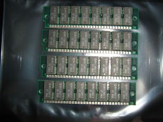   Apple Macintosh 30 pin 4x1MB Matched SIMM Kit 4MB Memory RAM Mac II