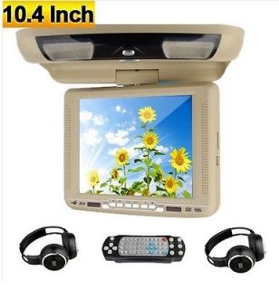 10 inch Car Flip Down Roof Mount Monitor DVD Player Video+Game Remote 