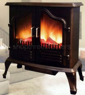  Free Standing Portable Electric Fireplace Stove Space Heater 5100 BTU