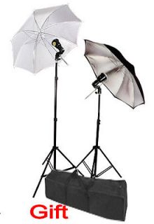   Studio Umbrella Kit Translucent Silver Flash Lighting Softbox Stand