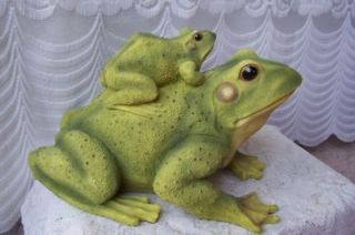concrete plaster mold /LATEX ONLY/ baby frog riding mom