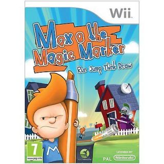 Max and The Magic Marker  Run Jump Think Draw Nintendo Wii Brand New