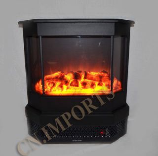23.5 Free Standing Electric Fireplace Heater With Logs Flame Effect C 