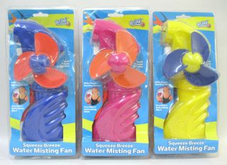 O2 Cool Squeeze Breeze WATER MISTING FAN, Model 2059, Choose Color 