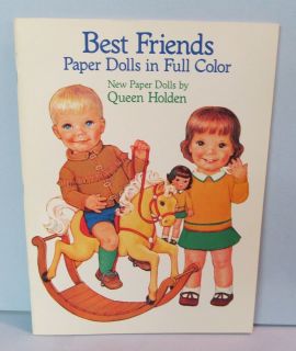 MINT & UNCUT 1985 BEST FRIENDS PAPER DOLL BOOK BY QUEEN HOLDEN