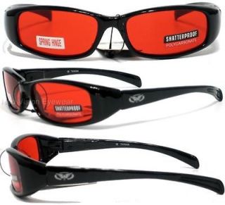 New Attitude Red Lenses Black Sunglasses Spring Assisted Temples 