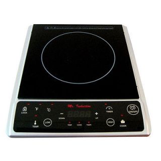 Silver 1300 watt Induction Cooktop   1300W Induction Cooktop   Silver