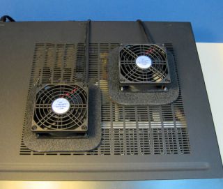 Receiver/Amplifier dual cooling fans/air chamber bases