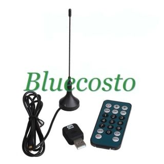 Mini DVB T Digital USB TV HDTV Stick Tuner Receiver Recorder w/ Remote 
